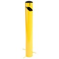 Global Industrial 42 x 5-1/2, Steel Bollard With Removable Plastic Cap & Chain Slots for Underground 652900G